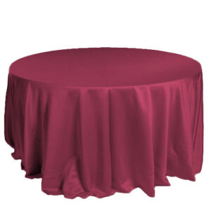 Burgundy Lamour Matte Satin Table Cloth Rentals