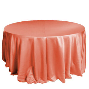 Coral Matte Satin Tablecloth