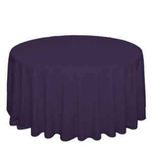 Aubergine Solid Polyester Tablecloth
