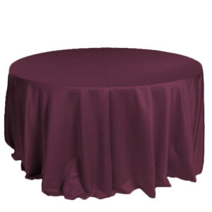 Eggplant Matte Satin Tablecloth