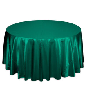 Emerald Satin Tablecloth