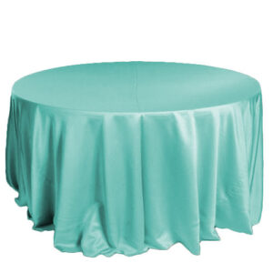 Aqua Matte Satin Tablecloth