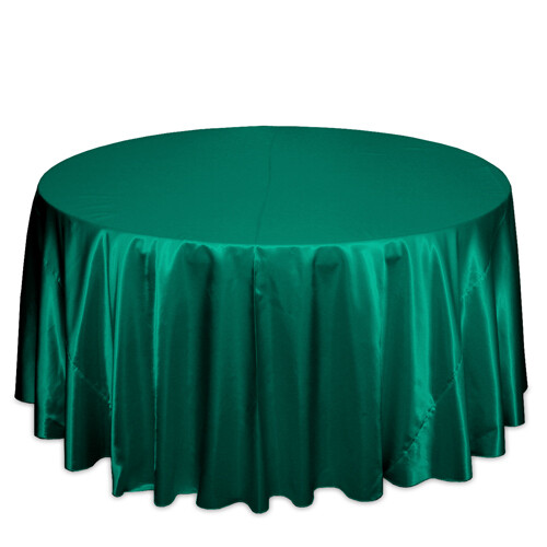 Emerald Green Satin Tablecloth Rentals