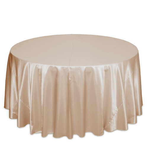 Peach Satin Tablecloth Rentals
