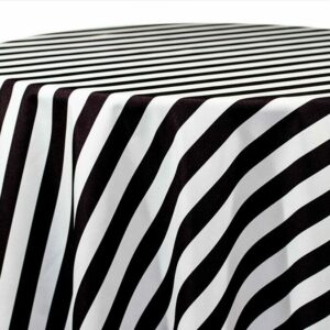 Black and White Stripe Tablecloth Rentals