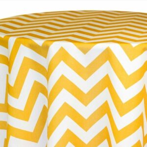 Gold and White Chevron Tablecloth Rentals