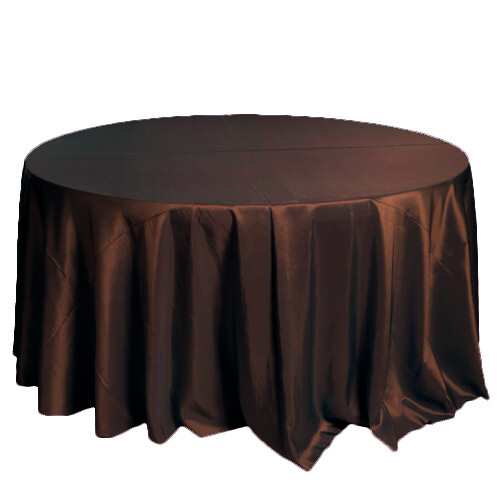 Brown Taffeta Tablecloths Rentals
