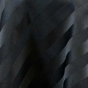 Black Satin Stripe Tablecloths Rentals
