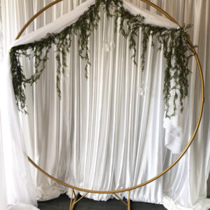 Circle Golden Wedding Arch Rental