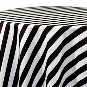 Black and White Stripe Table Runner Rentals - Polyester