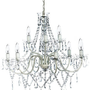 Chandelier Crystal Clear - 27" x 27" - 9 Lights