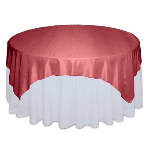 Dusty Rose Taffeta Table Overlay Rentals