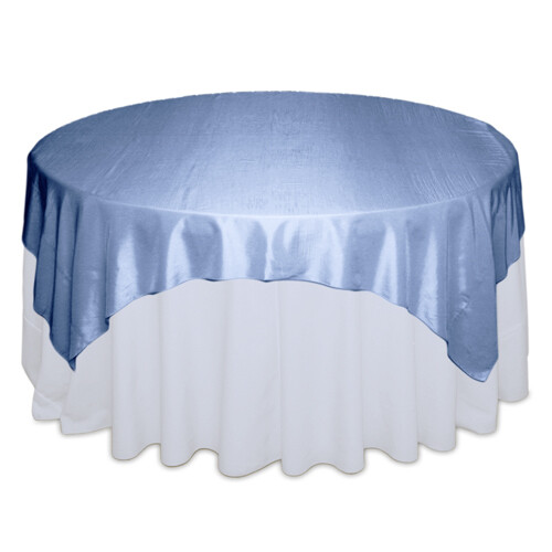 Cornflower Blue Taffeta Table Overlay Rentals