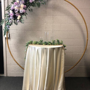 Circle Golden Wedding Arch Rental