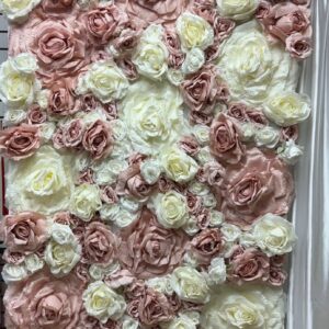 Shades of Pink & Ivory Floral Wall