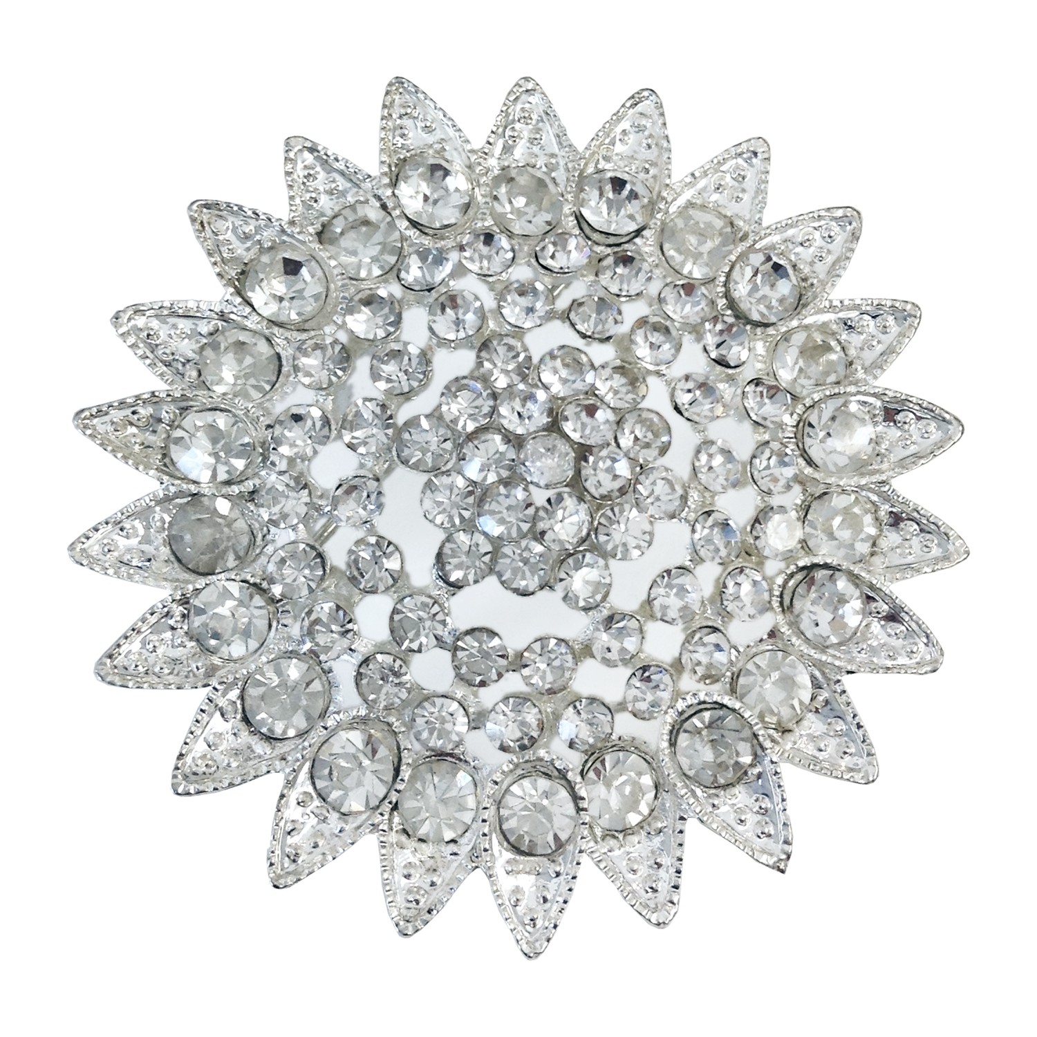 Silver Rhinestone Brooch Rental